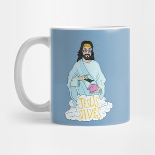 Jesus saves! Mug
